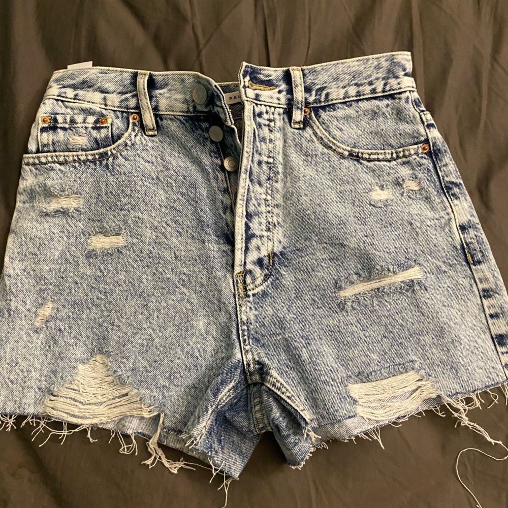 PacSun Ultra High Rise Vintage High Waisted Denim Shorts Size 25